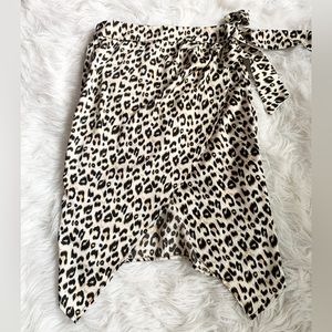 Shein leopard print wrap skirt
